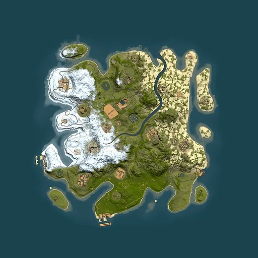 Rust map seed 557169589, 3500x3500m top-down preview