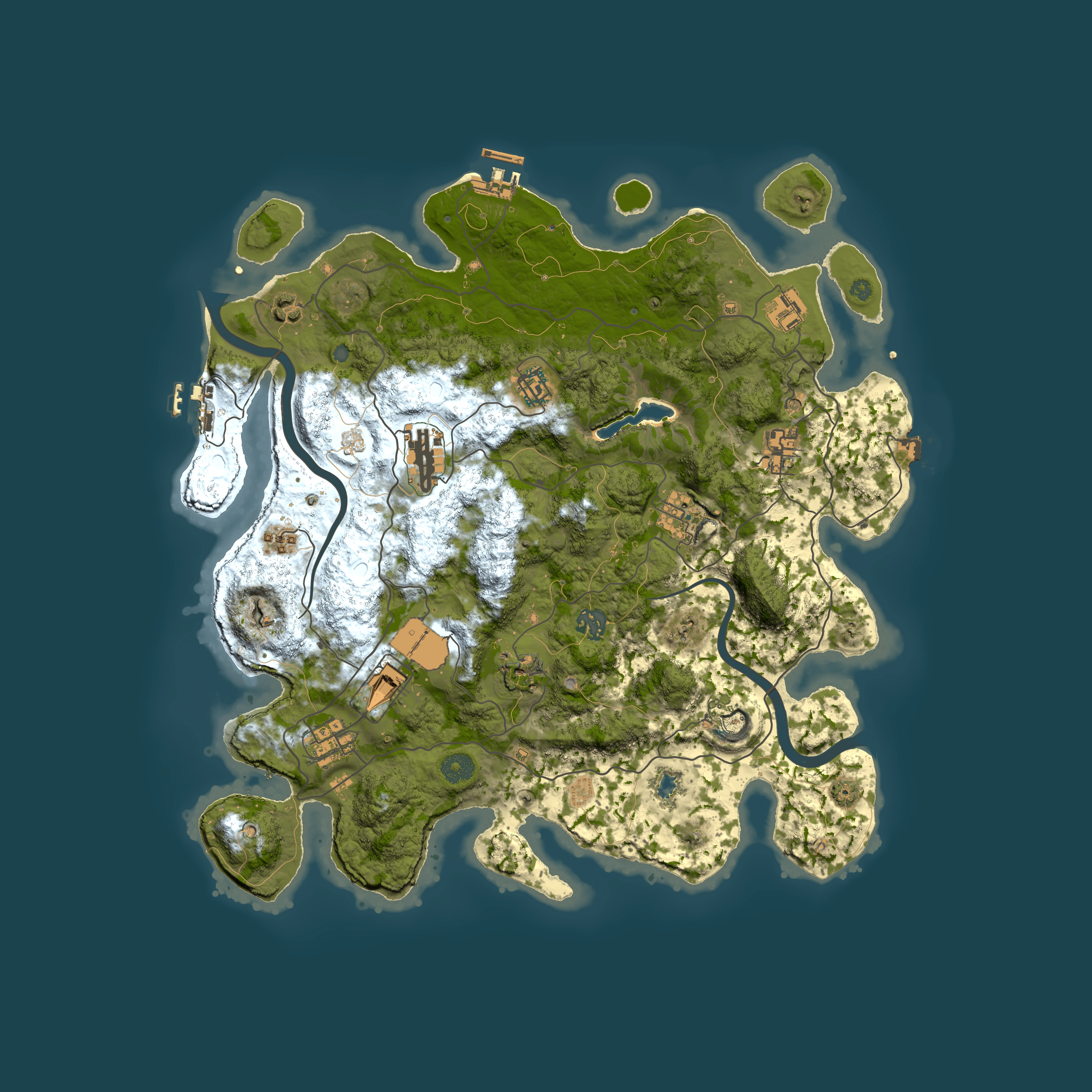 Full top-down render of Rust map seed 595011096, 4000x4000m