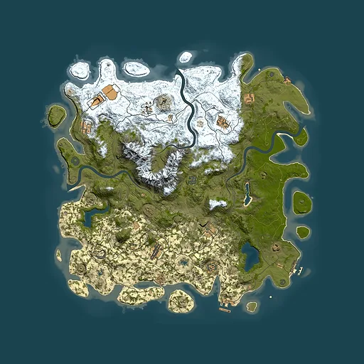 Rust map seed 1954596615, 5000x5000m top-down preview