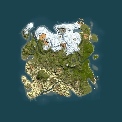 Rust map seed 1633335724, 3500x3500m top-down preview