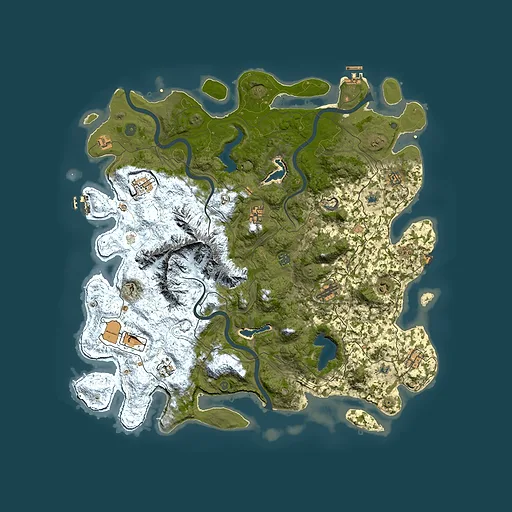 Rust map seed 1326898817, 5000x5000m top-down preview