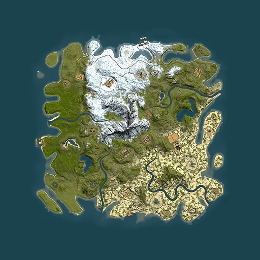 Rust map seed 210114882, 5000x5000m top-down preview