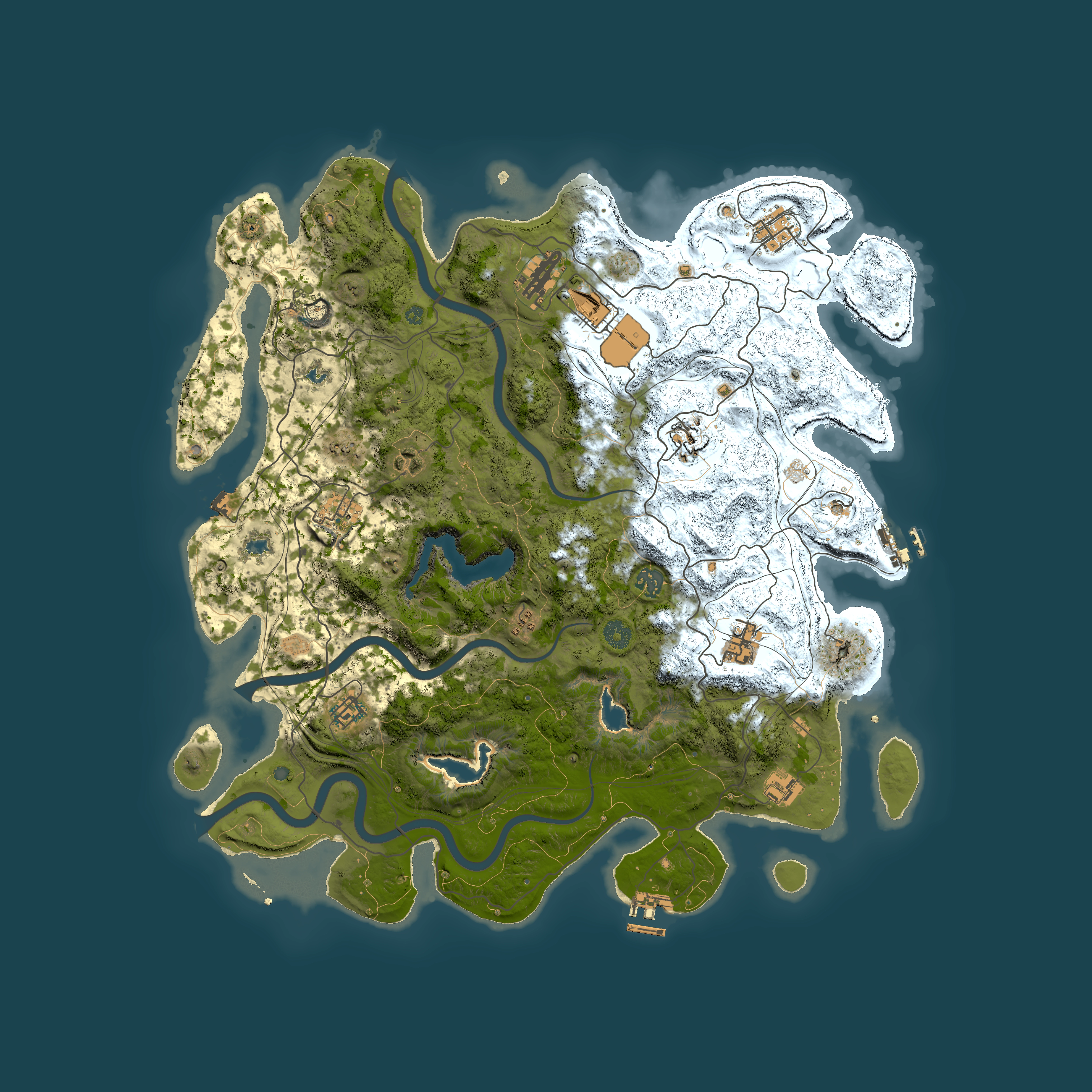 Full top-down render of Rust map seed 346234930, 4500x4500m