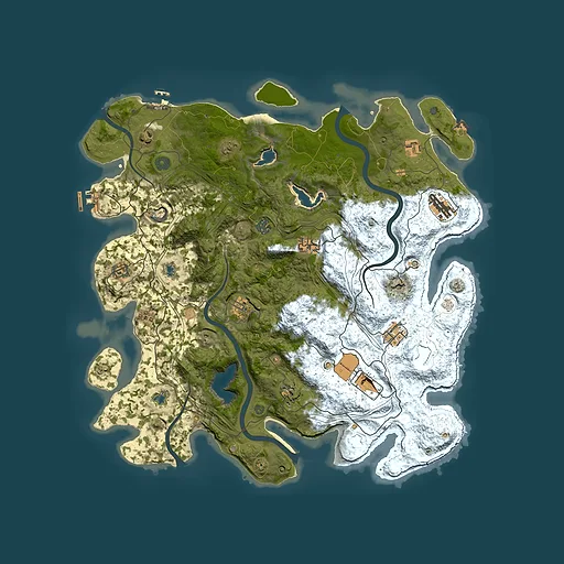 Rust map seed 1265455168, 4500x4500m top-down preview