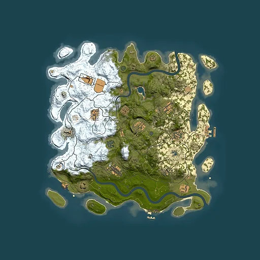 Rust map seed 434733337, 4000x4000m top-down preview