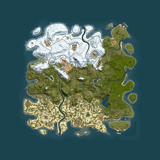 Rust map seed 1273549485, 4500x4500m top-down preview
