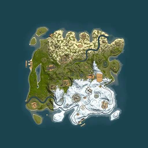 Rust map seed 1889496974, 3500x3500m top-down preview