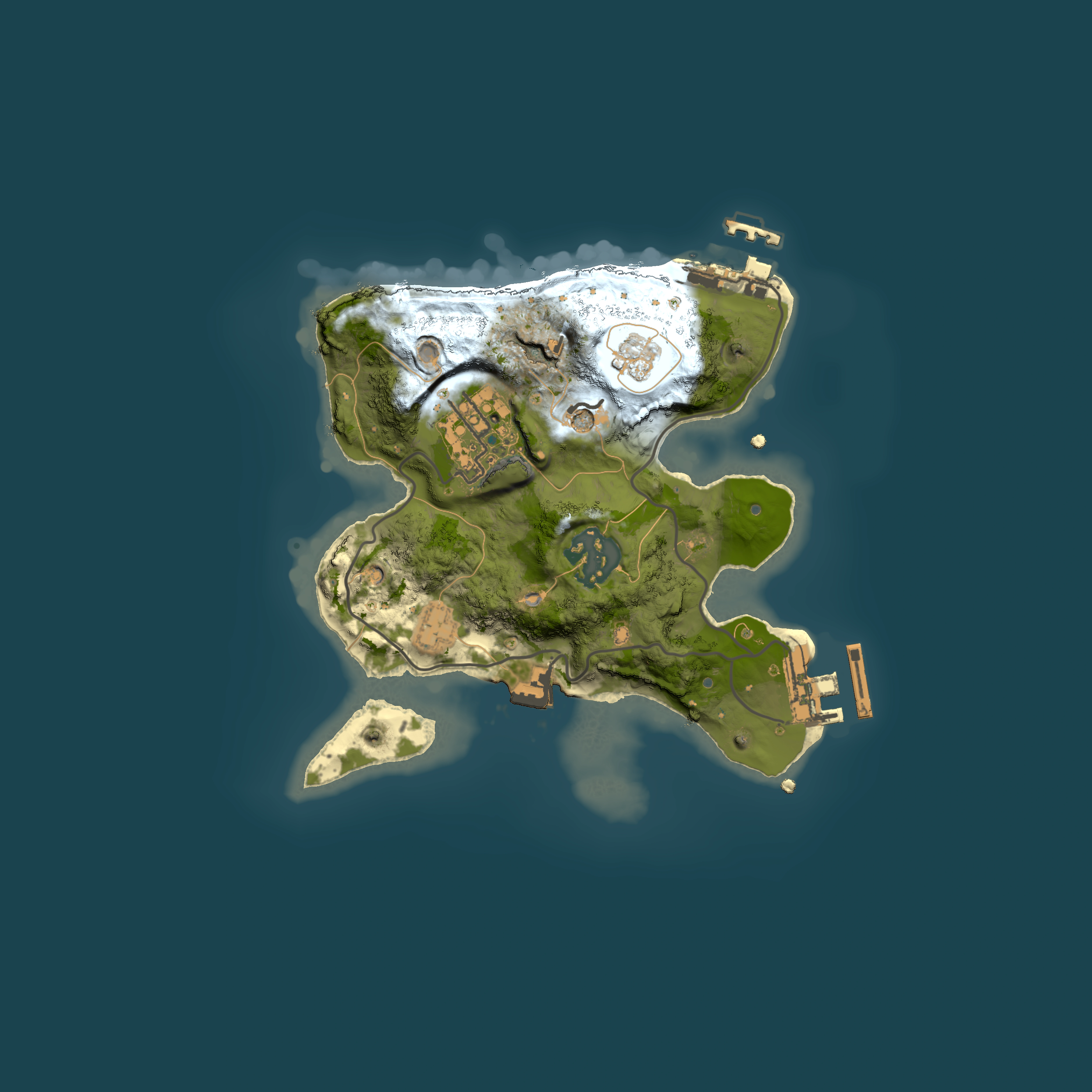 Full top-down render of Rust map seed 1428774919, 2000x2000m