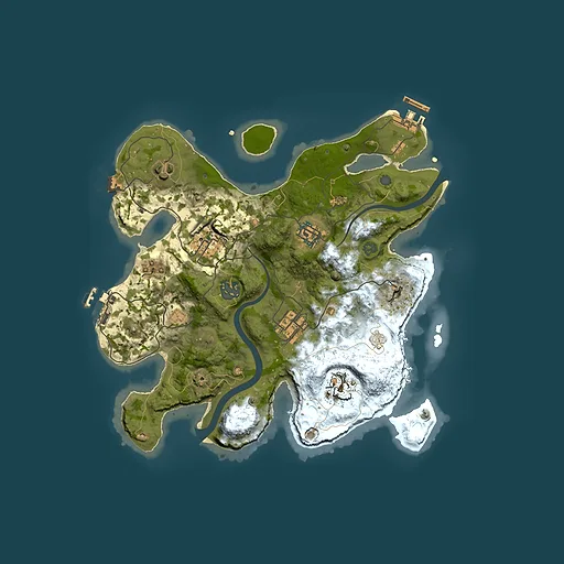 Rust map seed 499156136, 3000x3000m top-down preview