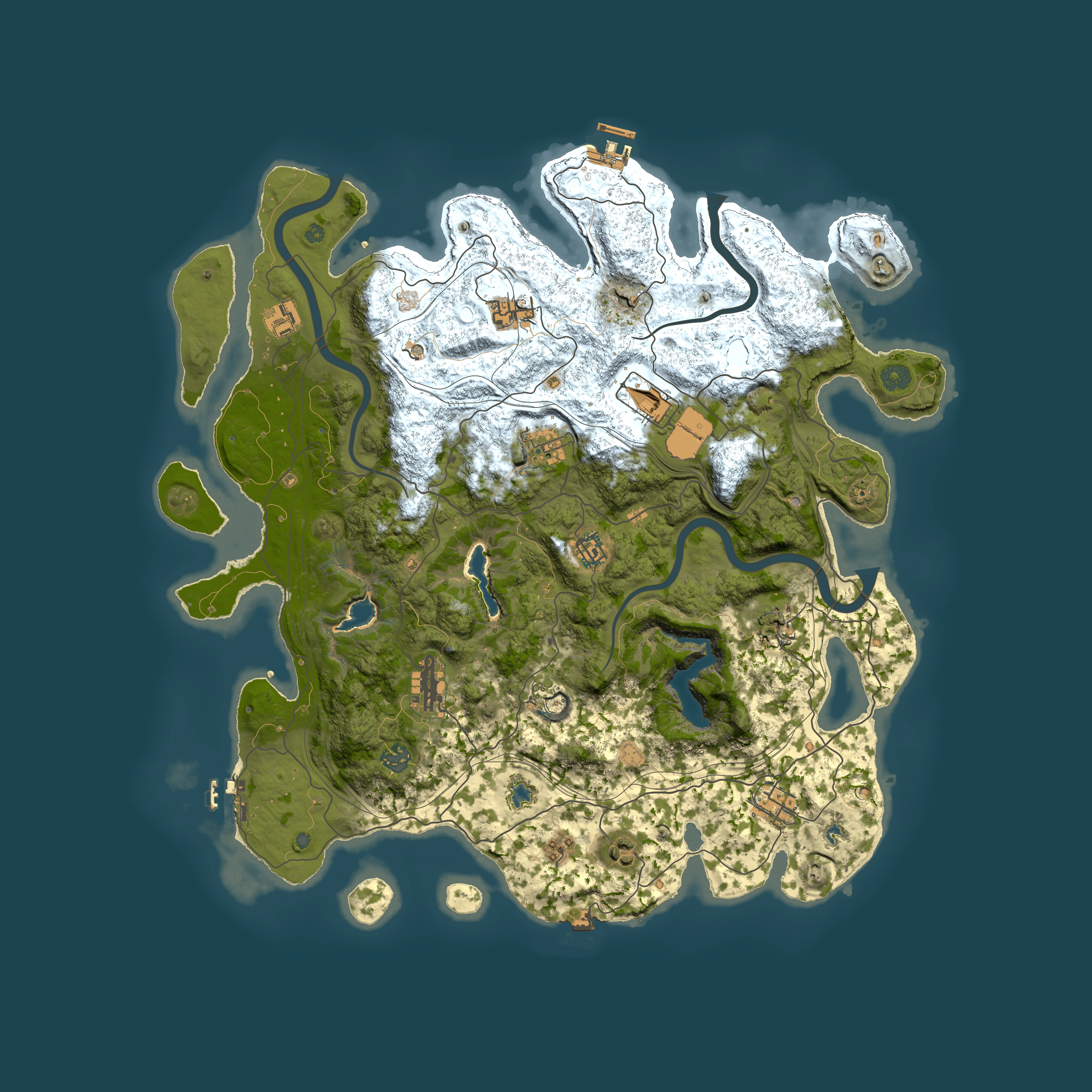 Full top-down render of Rust map seed 837624120, 4500x4500m