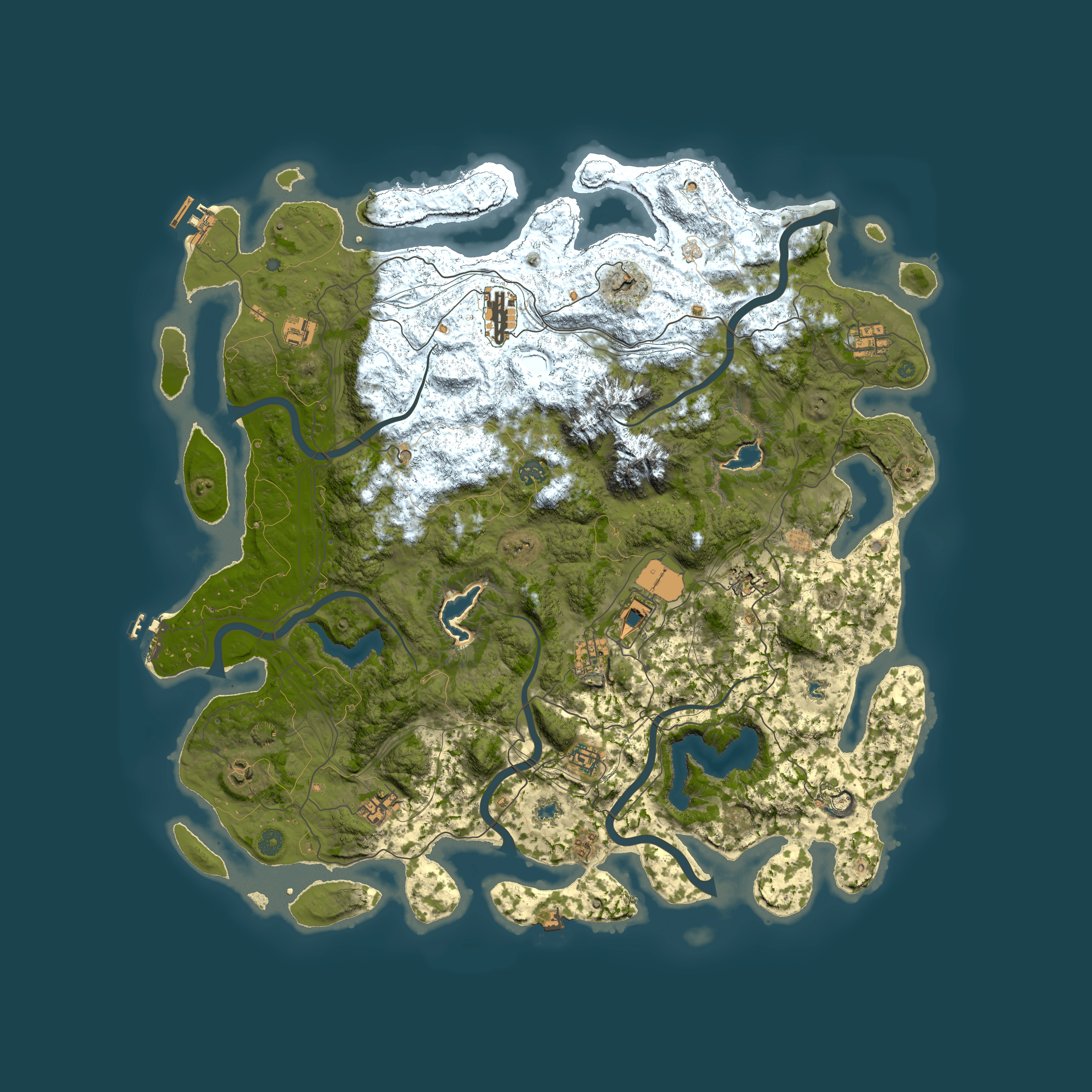 Full top-down render of Rust map seed 229597019, 5000x5000m