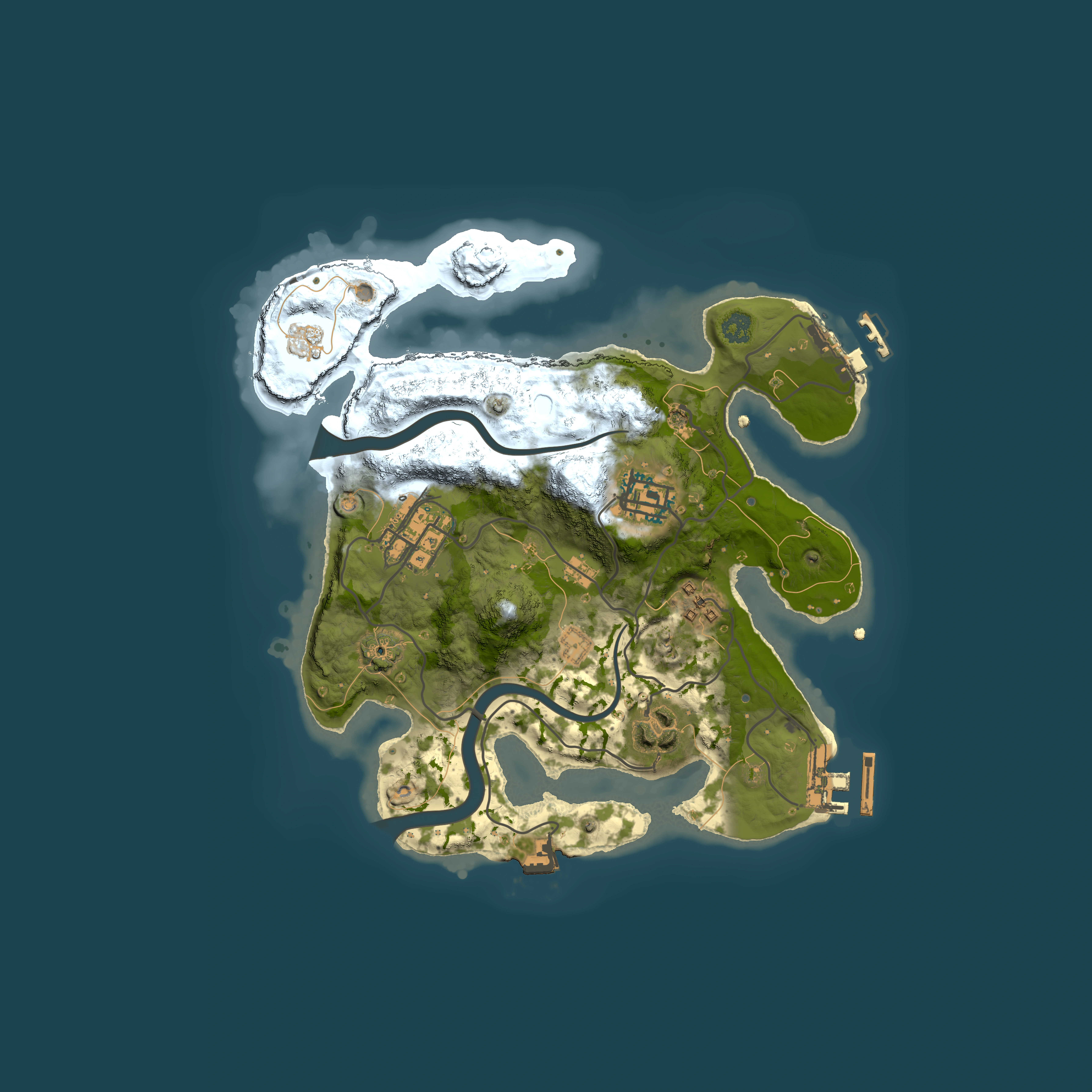 Full top-down render of Rust map seed 1829031154, 2500x2500m