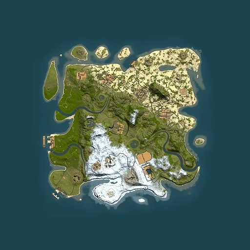 Rust map seed 2032794000, 3500x3500m top-down preview