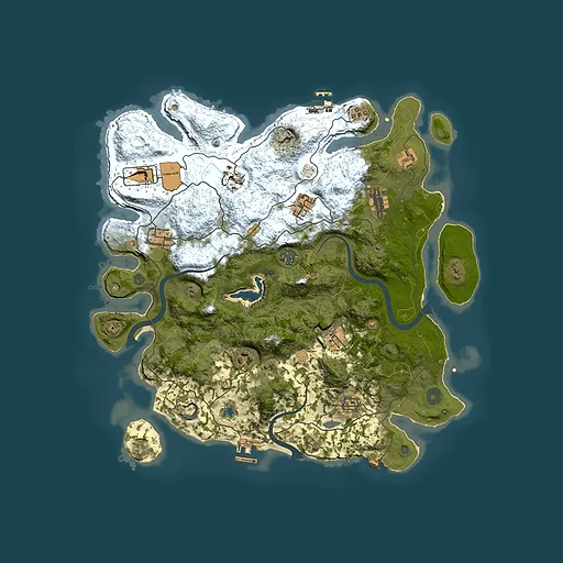 Rust map seed 587369290, 4000x4000m top-down preview