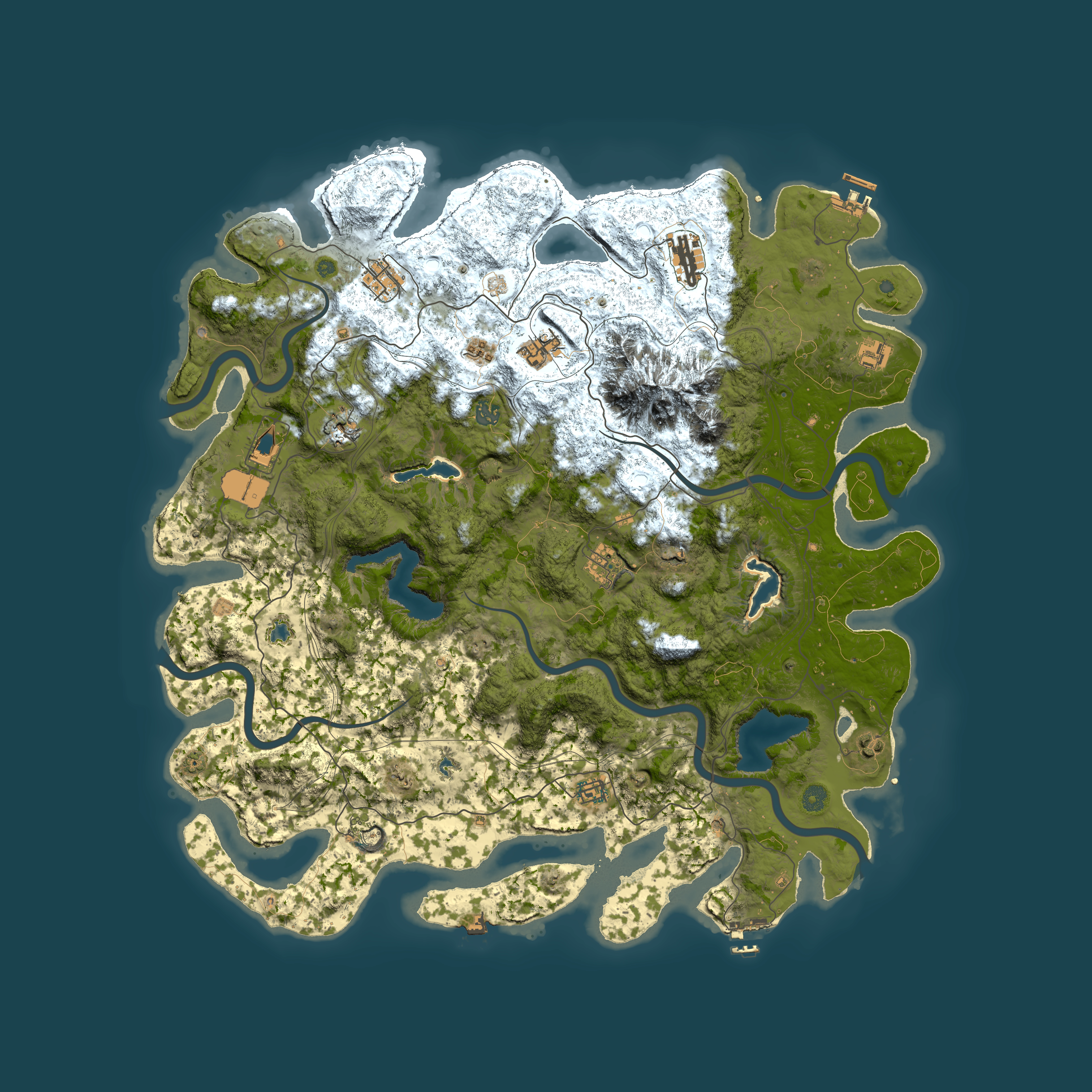 Full top-down render of Rust map seed 449974572, 5000x5000m