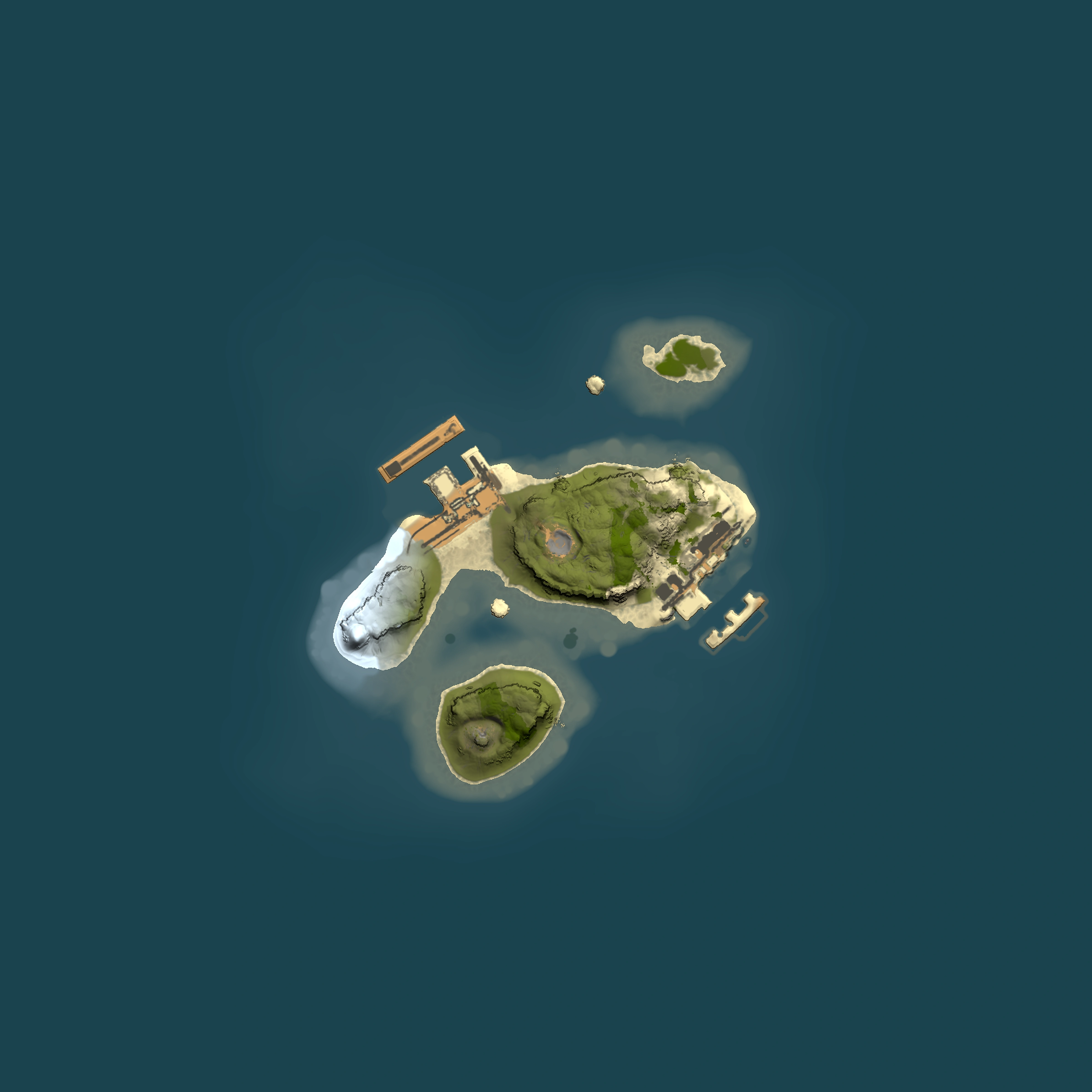 Full top-down render of Rust map seed 2000888809, 1500x1500m