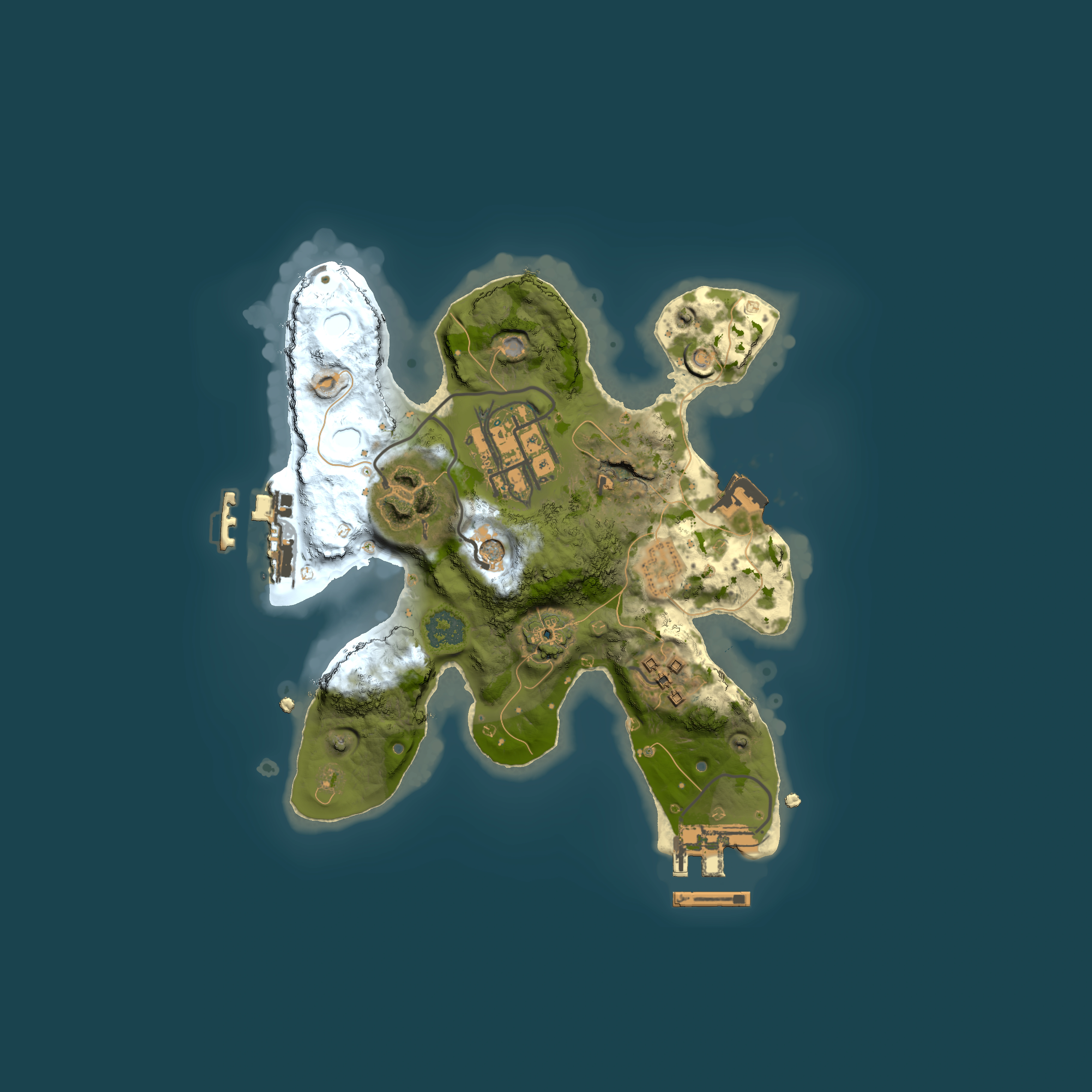 Full top-down render of Rust map seed 1853136710, 2000x2000m