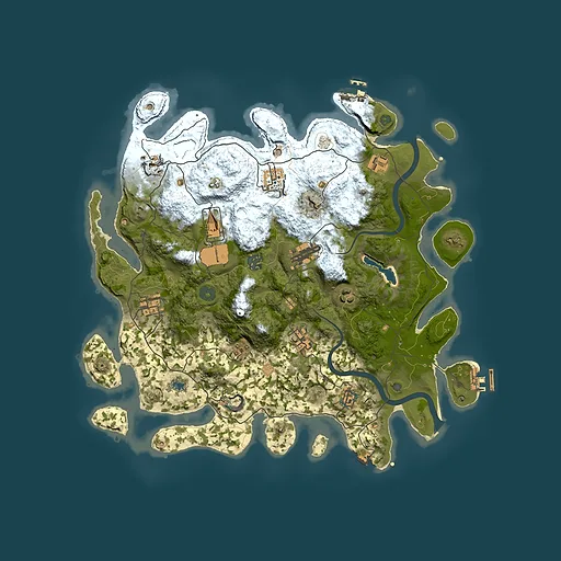 Rust map seed 1450983975, 4000x4000m top-down preview