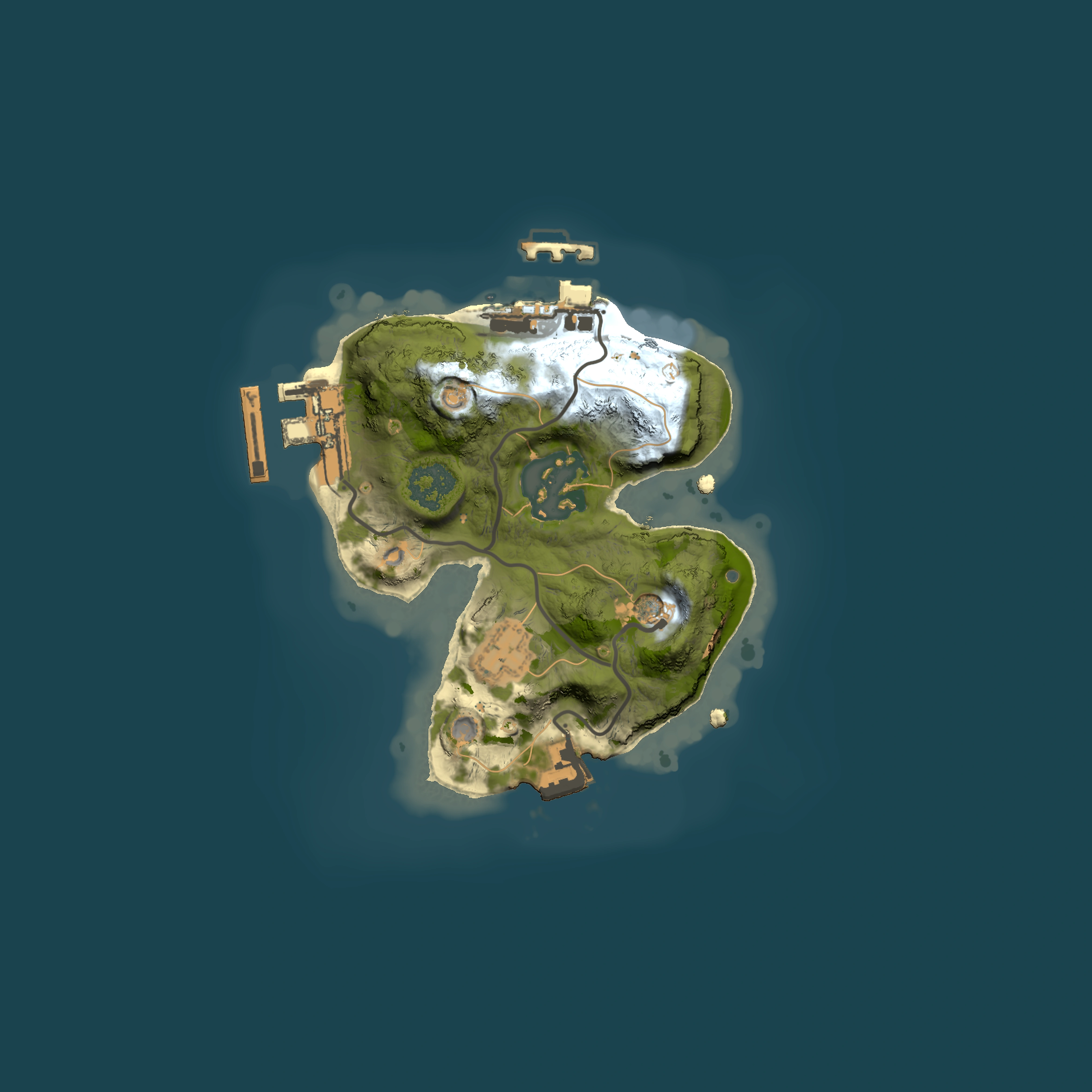 Full top-down render of Rust map seed 503445684, 1500x1500m