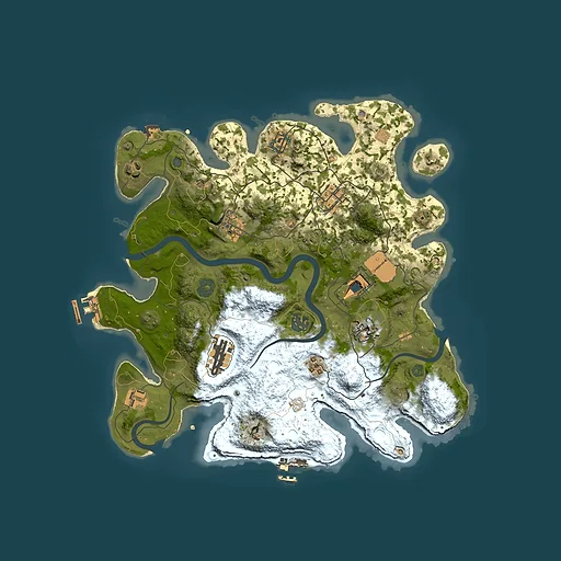 Rust map seed 2101394923, 3500x3500m top-down preview