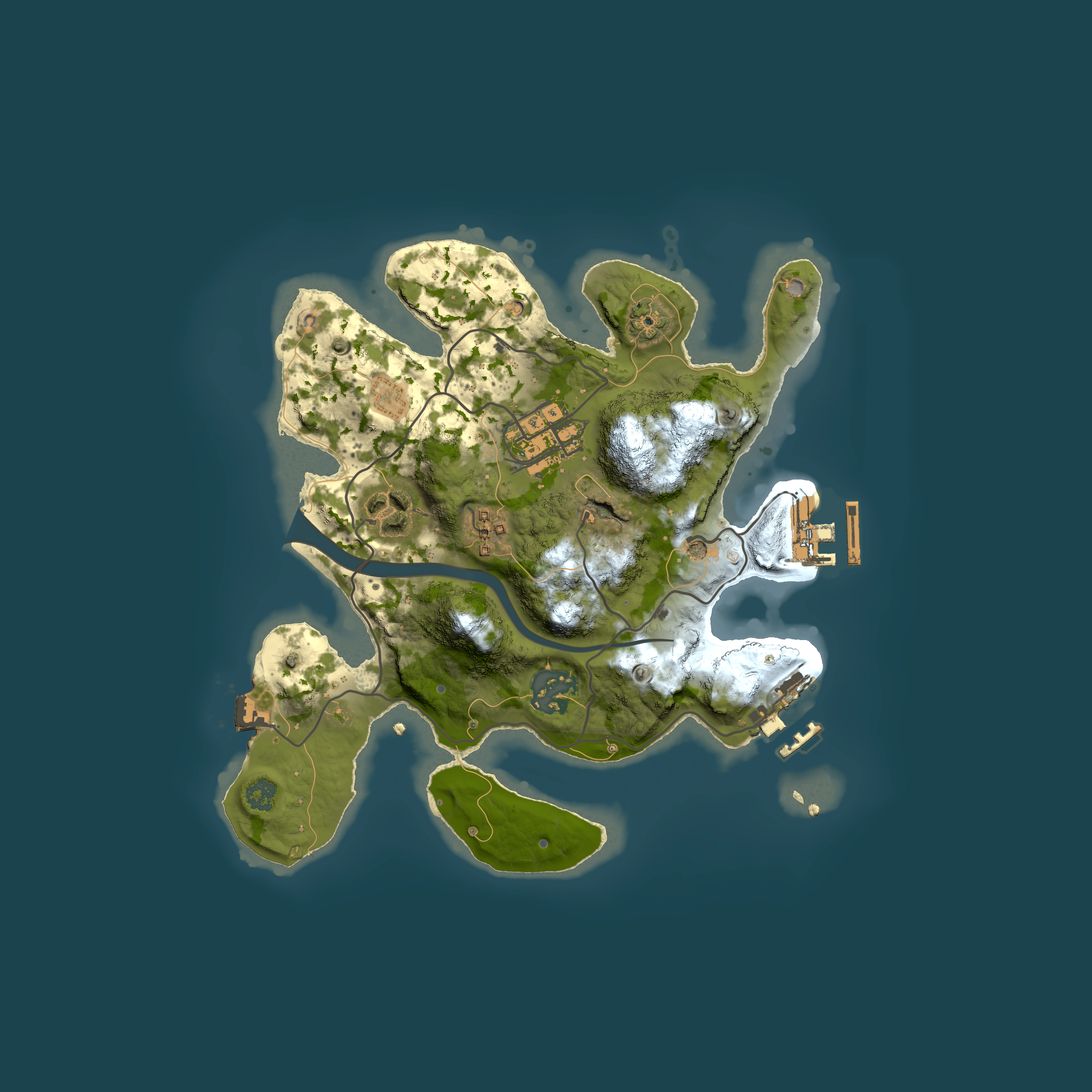 Full top-down render of Rust map seed 1502892520, 2500x2500m