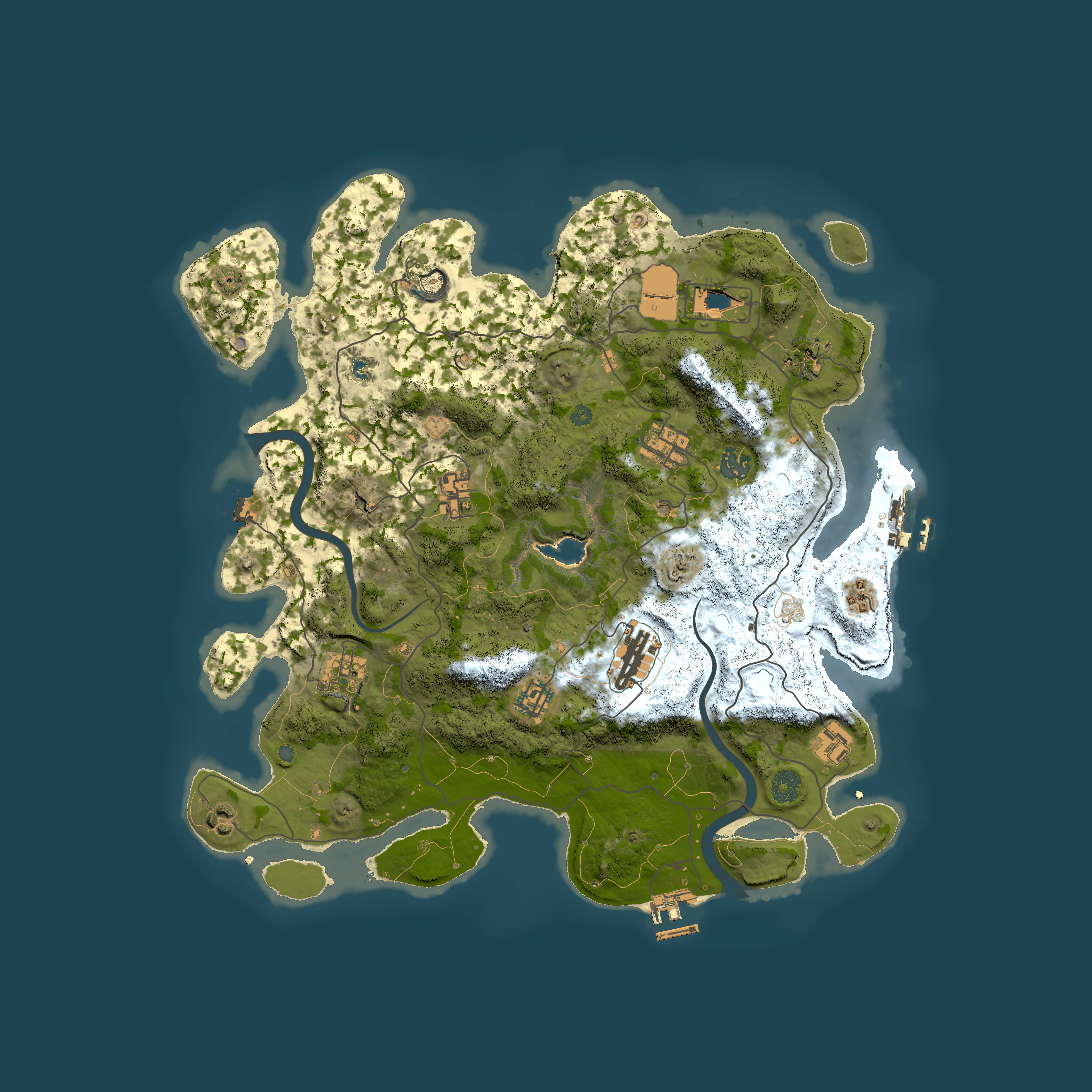 Full top-down render of Rust map seed 793233080, 4000x4000m