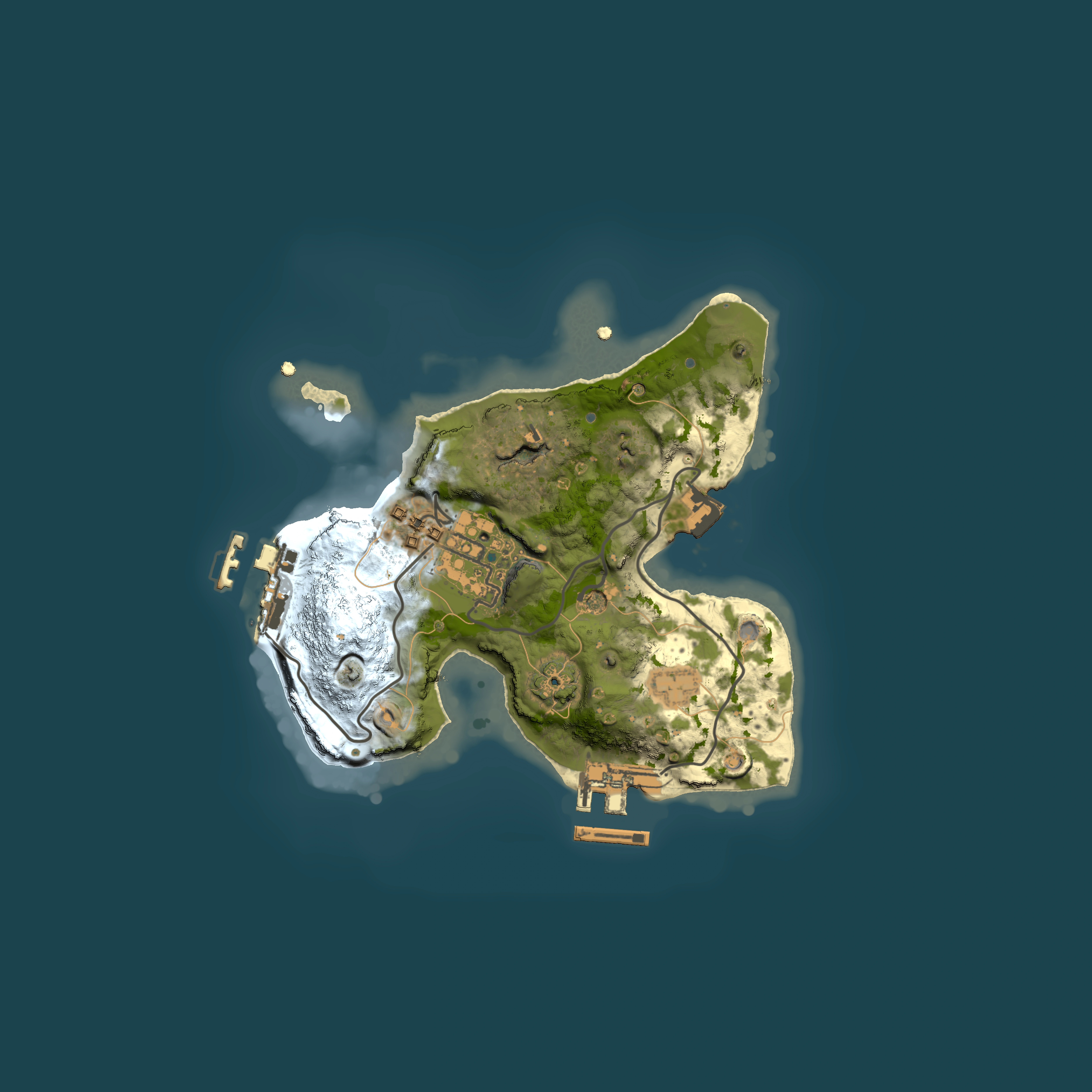 Full top-down render of Rust map seed 490394130, 2000x2000m