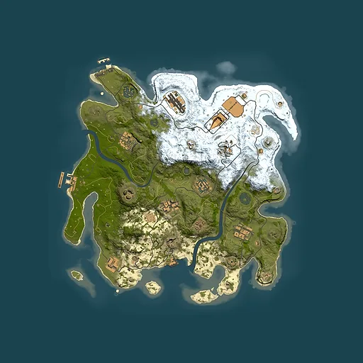 Rust map seed 2021003355, 3500x3500m top-down preview