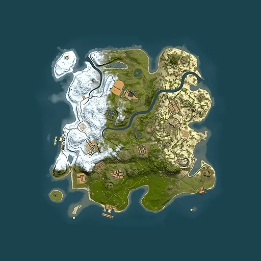 Rust map seed 1427396452, 3500x3500m top-down preview