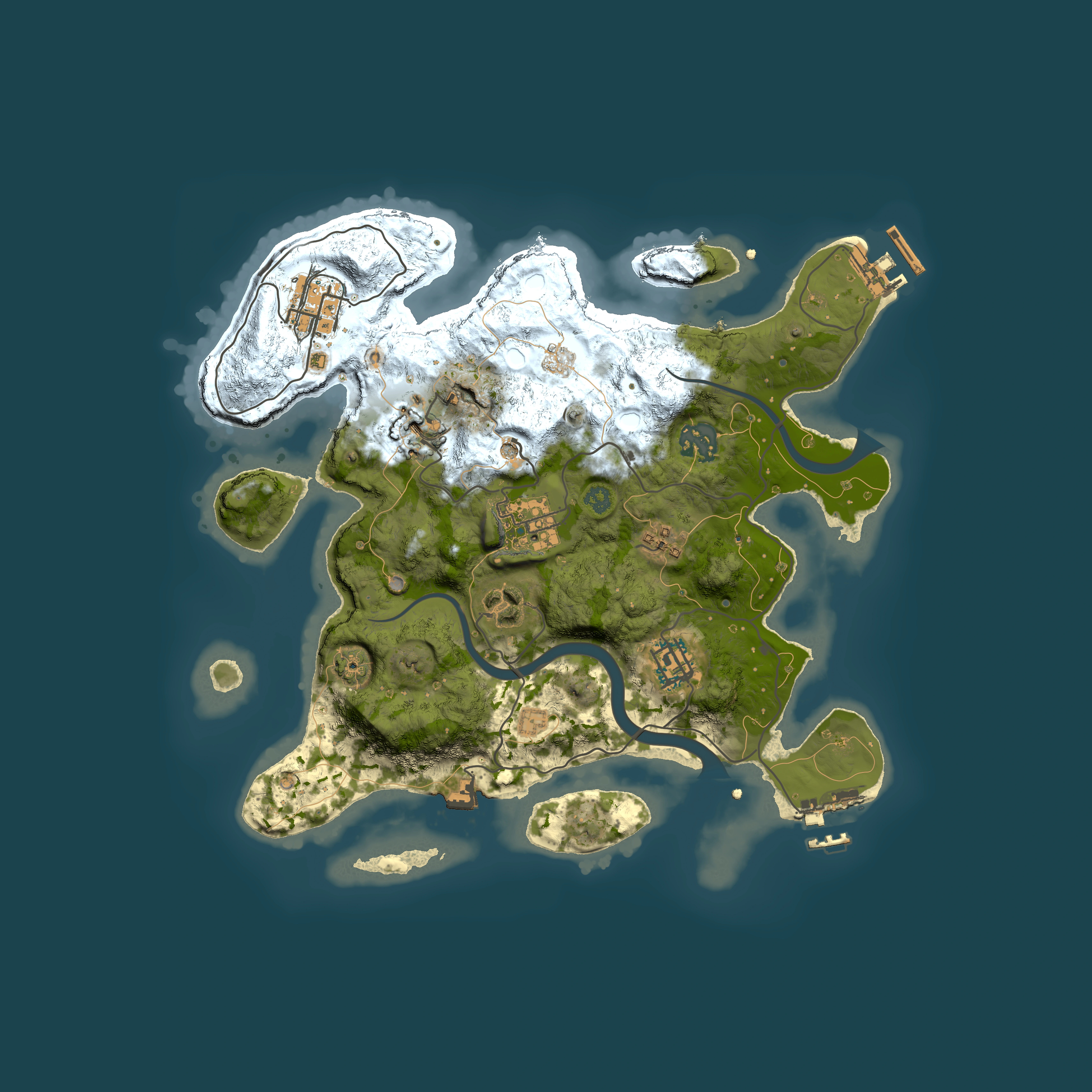 Full top-down render of Rust map seed 1752665600, 3000x3000m
