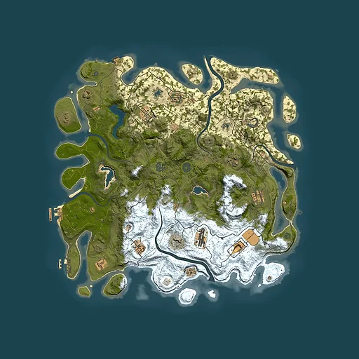 Rust map seed 157444403, 4500x4500m top-down preview