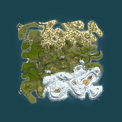 Rust map seed 899940894, 4000x4000m top-down preview