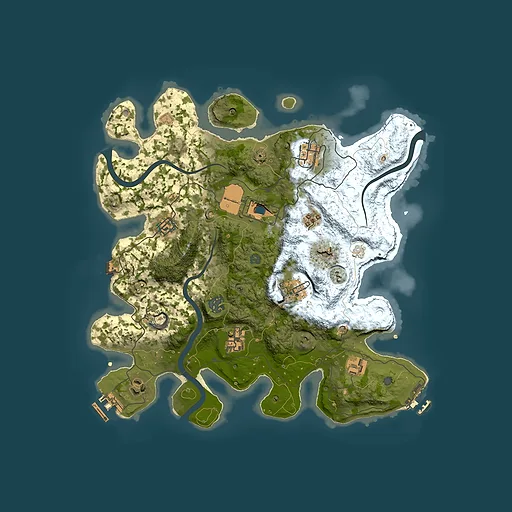 Rust map seed 933109872, 3500x3500m top-down preview