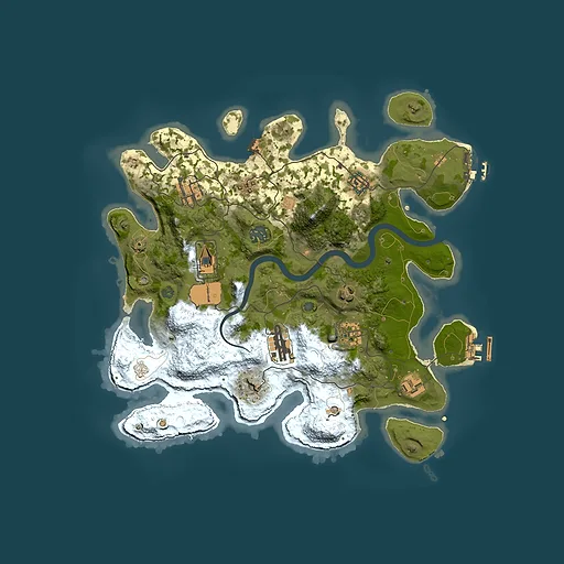 Rust map seed 234233164, 3500x3500m top-down preview