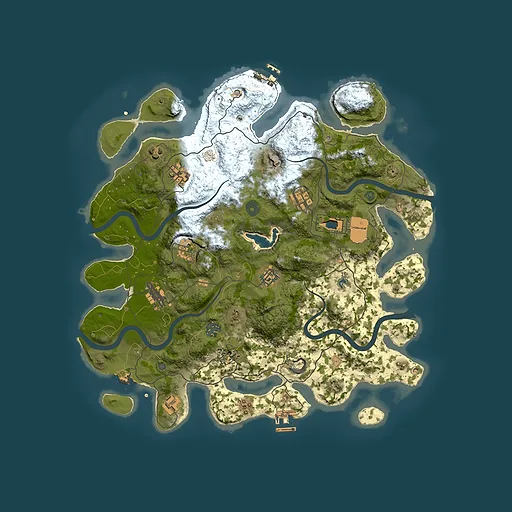Rust map seed 1995889747, 4000x4000m top-down preview