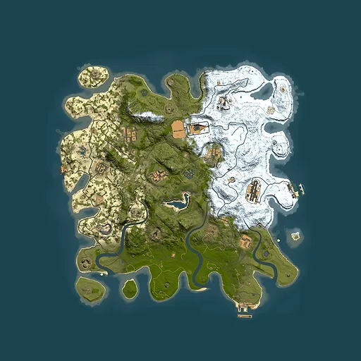 Rust map seed 1523861467, 4000x4000m top-down preview