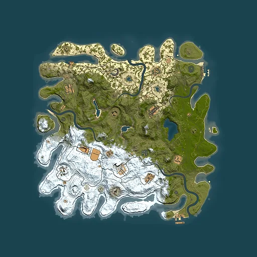 Rust map seed 1069375380, 4500x4500m top-down preview
