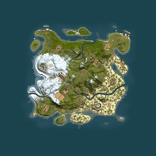 Rust map seed 1621374894, 3500x3500m top-down preview
