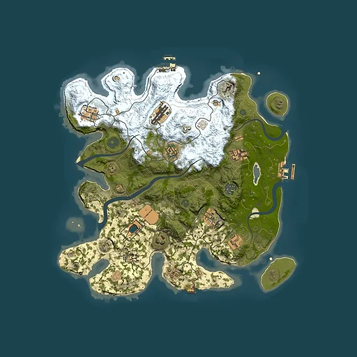 Rust map seed 1244845975, 3500x3500m top-down preview