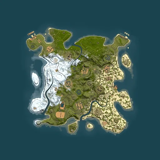 Rust map seed 570661067, 3500x3500m top-down preview