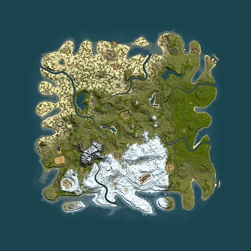 Rust map seed 1024760894, 5000x5000m top-down preview