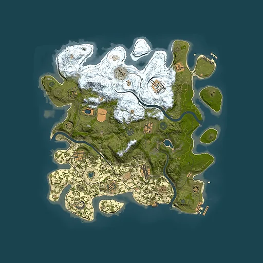 Rust map seed 1352071799, 4000x4000m top-down preview