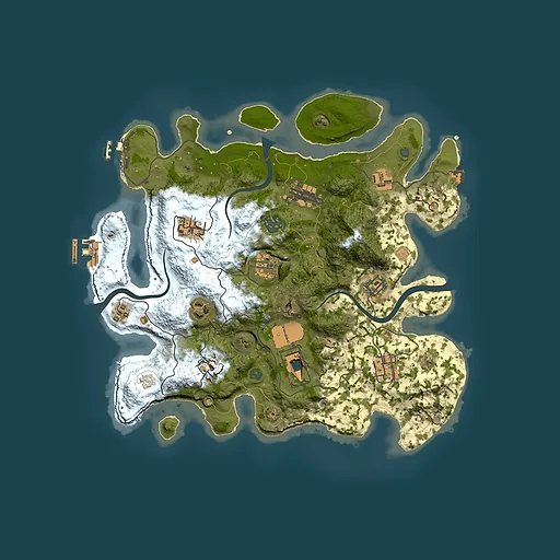 Rust map seed 1352472785, 3500x3500m top-down preview