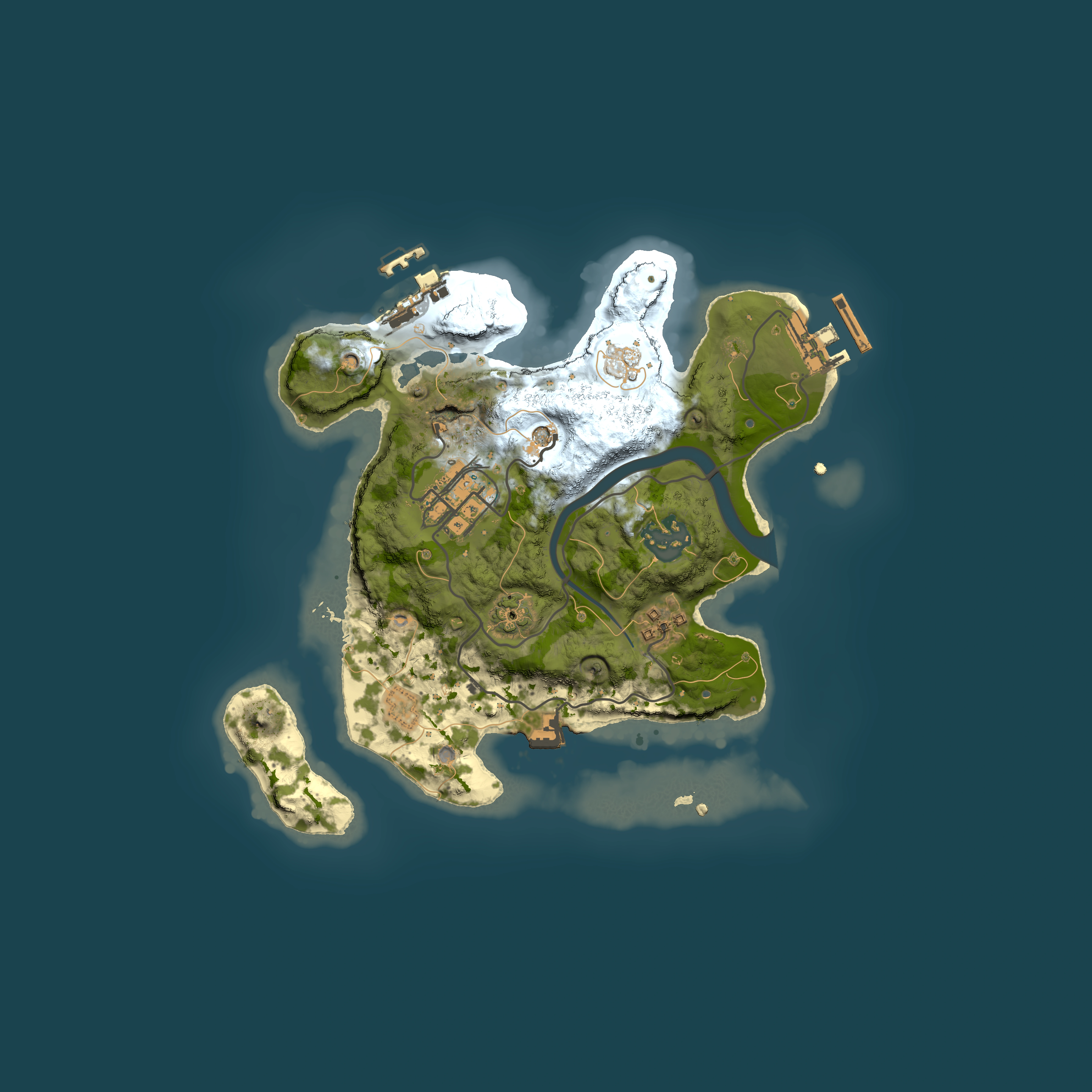 Full top-down render of Rust map seed 2017386628, 2500x2500m
