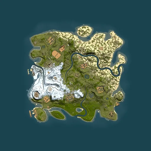 Rust map seed 1221257037, 3500x3500m top-down preview