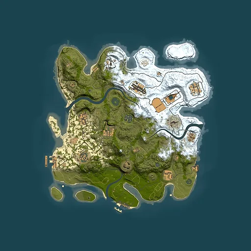 Rust map seed 383110973, 3500x3500m top-down preview