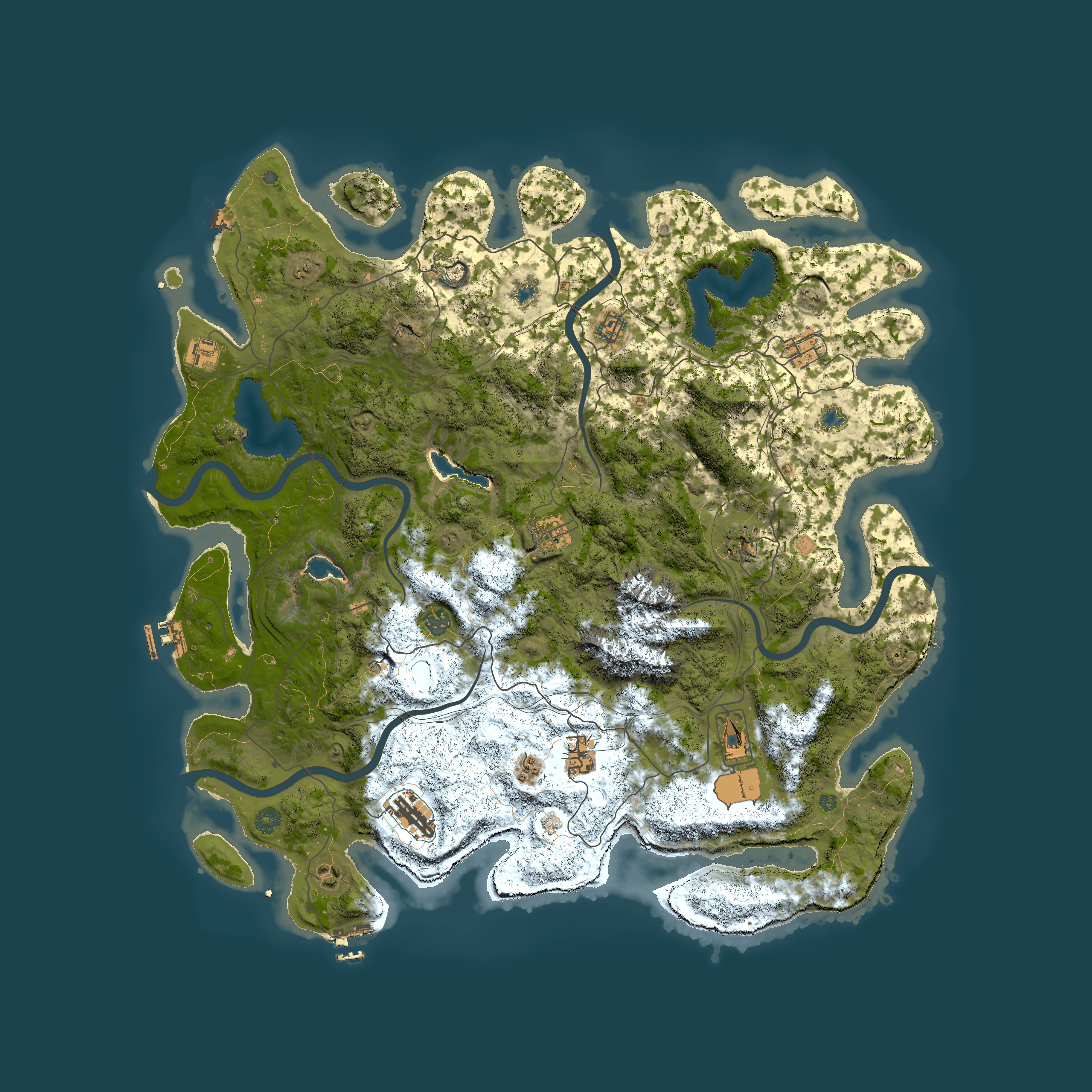Full top-down render of Rust map seed 679992253, 5000x5000m