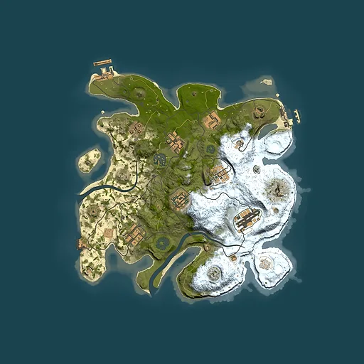 Rust map seed 323270446, 3000x3000m top-down preview