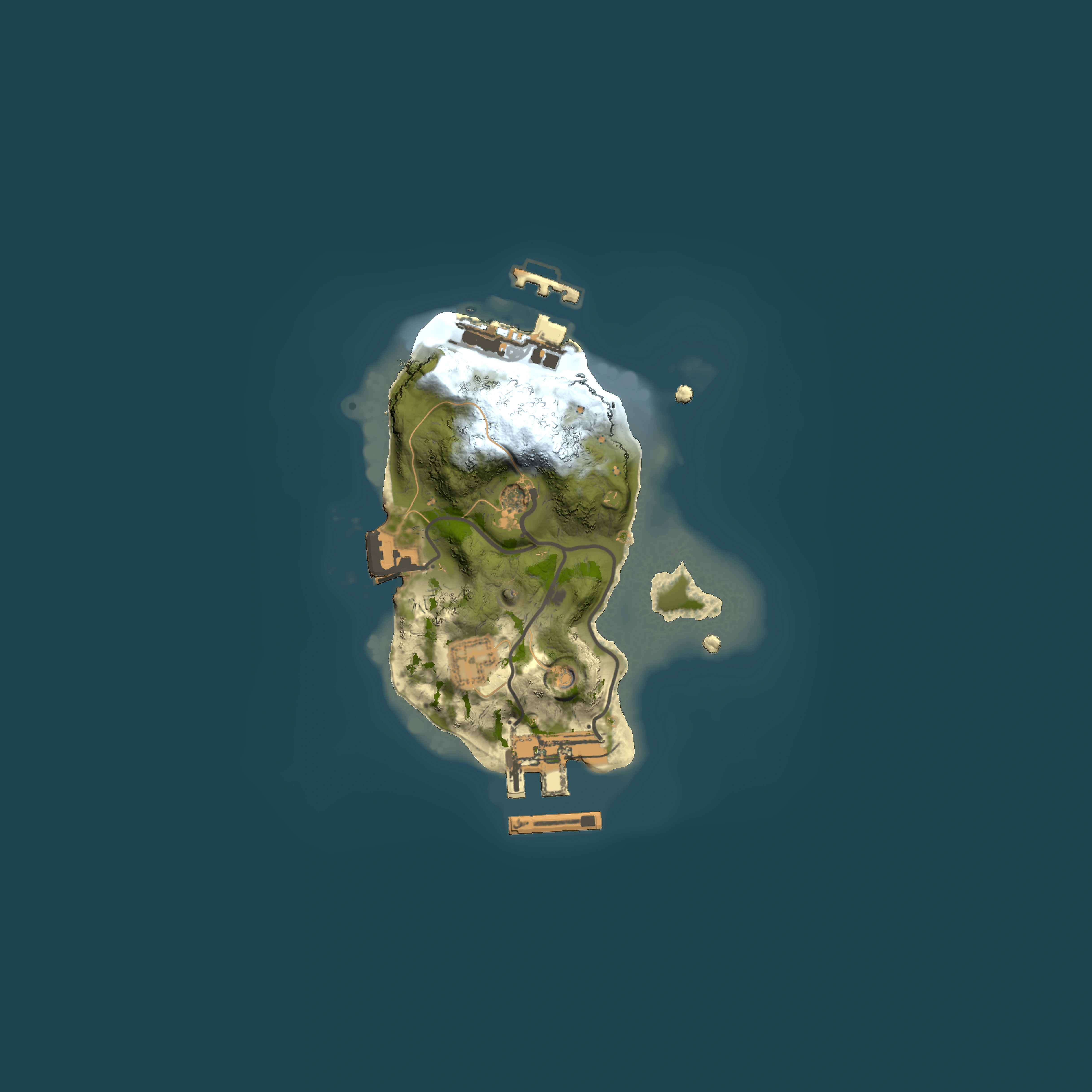 Full top-down render of Rust map seed 177393397, 1500x1500m