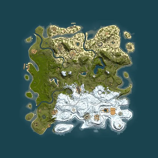 Rust map seed 434994861, 4500x4500m top-down preview